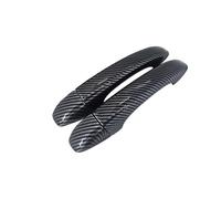Side Outer Door Handle For Talisman For Samsung SM6 2015~2022 Auto Door Handle Cover Stickers Trim Set Black Carbon Fiber Exterior Car Exterior Door Handles(No Smart Button A)