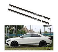 Side Panels Spoiler Car Side Skirts Car Stickers Racing Stripes Door Side Skirts Vinyl Decals For Benz A B C Class C43 C63 For AMG W204 W205 Accessories