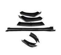 Side Panels Spoiler For A1 2011-2019 2018 Car Front Bumper Splitters Lip Body Kit Spoiler Side Skirts Extensions Rear Wrap Angle Shark Fins(Carbon Fiber Look)
