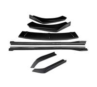 Side Panels Spoiler For A8 2017-2024 Car Front Bumper Splitters Lip Body Kit Spoiler Side Skirts Extensions Rear Wrap Angle Accessories(Matte black)