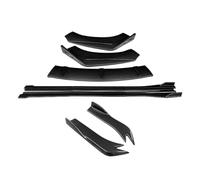 Side Panels Spoiler For Mazda 3 For Axela 2014-2019 Car Front Bumper Splitters Lip Spoiler Side Skirts Extensions Rear Wrap Angle Scratch(Carbon Fiber Look)