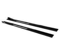 Side Panels Spoiler Lip 2.2m Side Skirts Extension Rocker Splitters Diffuser Winglet Wings For Benz For C-Class W205 C250 C300 C350 2015 2016 2017 2018 Car Side Skirt(Glossy Black)