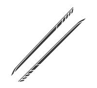 Side Panels Spoiler Lip Car Side Stripe Stickers For Benz W205 W204 W203 W212 C Class C180 C200 C300 C63 Vinyl Film Decals Tuning Accessories Car Side Skirt(Carbon Fiber)