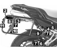 Side pannier rack Lock-it silver for Yamaha FZ 6/Fazer (2007-2009)