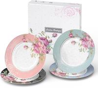 Side Plates Cake Dessert Plates Afternoon Tea Set of 4 Multicolours New Bone China Vintage 1888 collection Multi 0.6m2