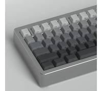 Side Printed Keycaps, PBT Grey Gradient Keycaps, 125 Keys Cherry Profile Heat Sublimation keycap for Mx Cherry Mechanical Keyboard (Grey Gradient)