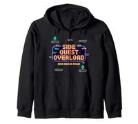 Side Quest overload: main mission failed, funny gaming ADHD Zip Hoodie