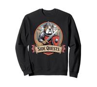 Side Quests Gamer bulldog Medieval Sweatshirt