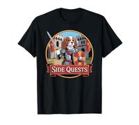 Side Quests Gamer Cavalier King Charles Spaniel Medieval T-Shirt