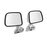 Side Rear View Mirror, Chrome Exterior Door Mirror ABS Metal 2pcs for Car
