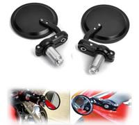 Side Rearview 2pcs/Pair 7/8" Universal Motorcycle Rear View Mirrors Round Handle Bar End Foldable Motorbike Side For Cafe Racer 2023