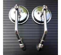 Side Rearview For Harley Dyna 1984-2014 2013 2012 2011 2010 For Electra Glide 1990-2014 Motorcycle Mirrors 8mm Thread Rear View Mirror(Chrome)