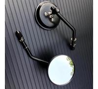 Side Rearview For Harley For Davidson Iron 883 2009-2014 2013 2012 2011 For Street Glide 2006-2014 Motorcycle 8mm Thread Rear View Mirror(Black- Silver)