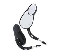 Side Rearview For Harley Forty Eight XL1200X For Fat Boy Lo FLSTFB 2010-2017 2016 2015 2014 2013 2012 2011 Motorcycle Rear View Mirror Side Mirrors(Black- Silver)