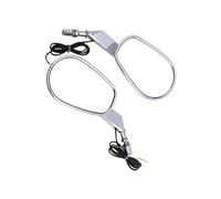 Side Rearview For Harley Iron 883 XL883N 2009-2020 2019 2018 2017 2016 2015 2014 2013 2012 2011 2010 Motorcycle Rear View Mirrors With Turn Signals(Chrome)