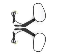 Side Rearview For Harley Iron 883 XL883N 2009-2020 2019 2018 2017 2016 2015 2014 2013 2012 2011 2010 Motorcycle Rear View Mirrors With Turn Signals(Black- Silver)