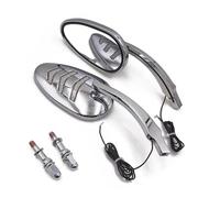 Side Rearview For Harley M10 2008 2009 2010 2011 2012 2013 Motorcycle Modified Rearview Mirror With Turn Signal Equipment Accessories(Silver)