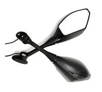 Side Rearview For Y-AMAHA FZ1 For FAZER YZF R6s 2006-2009 2007 2008 R1 2000-2008 2006 2005 Motorcycle W/Turn Signal Light Rear View Side Wing Mirrors(Black- Silver)