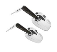 Side Rearview Handlebar Rear View Mirror For Harley Softail Slim S FLSS For Fat Boy FLSTFBS 2016 Motorcycle Rearview Mirrors(Silver)