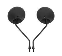 Side Rearview Mirror 2Pcs 8mm/0.3in Rearview Mirror Universal Round Side Mirrors For Motorcycle Electric Bicycle Scooter ABS Shell Metal Rod