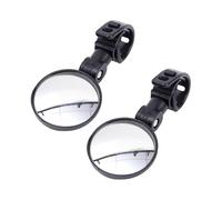 Side Rearview Mirror 360° Rotation Wide-Angle Convex Mirror Bicycle Rearview Side Mirrors With Adjustable Elastic Plastic Buckle Strap(2pcs Small)