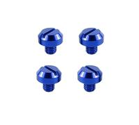 Side Rearview Mirror 4pcs Universal M10*1.25 CNC Aluminum Alloy Motorcycle Side Mirror Hole Cap(Blue)