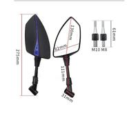 Side Rearview Mirror For XLV 600 650 700 TRANSALP XL600V XL650V Motorcycle Rear Side View Mirrors Universal 8mm/10mm Screw(10)