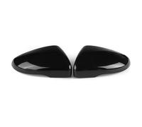Side Rearview Mirror Housing For VW For Golf 6 MK6 GTI GTD 2009-2013 2x Carbon Look Side Wing Mirror Cover Side Rear View Mirror Cap Cover(Gloss Black-Replace)