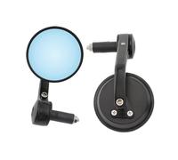 Side Rearview Mirror Motorcycle Hand Grips Bar End Rearview Side Mirror Black 1‘’ 25mm Handlebar For