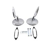 Side Rearview Mirror Motorcycle Round Bowtie Outside Rearview Mirrors Repair Parts Accessories For Impala 1963-1964