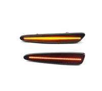 Side Rearview Mirror Turn Signal Lights For Chevy For Corvette For C6 2005-2013 Front Rear Bumper Side Marker Turn Signal Lighting LED Accessories(4pcs Smoked black)