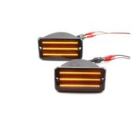 Side Rearview Mirror Turn Signal Lights For For Wrangler For TJ 1997-2006 Dynamic LED Front Side Marker Lights Parking Light Turn Signal Blinker Lamp(Smoked)