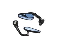 Side Rearview Mirror Universal 7/8" 22mm Moto Handle Bar End Mirror Side Rearview Mirrors Custom Smoke Blue Lens Motorbike Mirrors