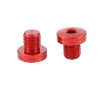 Side Rearview Mirror Universal M10x1.25 Motorcycle Left-Hand Right-Hand Thread Mirror Hole Cap(Red)