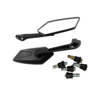 Side Rearview Mirrors 2Pcs/Pair Motorcycle Rearview Mirror Scooter Rearview Mirrors Electrombile Side Convex Mirror 8mm 10mm Carbon Fiber