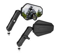 Side Rearview Mirrors Motorcycle Mirrors M8 M10 Bolt Handlebar Mirror Universal Emark Motorcycle Rearview Mirrors Foldable 360° Adjustment