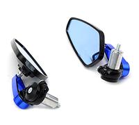 Side Rearview Motorcycle Mirror Black 22mm Handle Bar End Rearview Side Mirrors For SUZUKI GSX650F DL650 GSR600 GSR 750 GSR400 GSX-S750 SFV650(Black Blue)