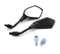 Side Rearview Motorcycle Rear View Mirrors For Suzuki Bandit GSF600 GS1000 GS500 GSX1100F For Katana 10mm 8mm Back Side Convex Mirror(ABS Plastic Black)