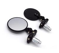 Side Rearview Universal Motorcycle Mirrors 3" Round Folding Bar End Side Mirror For Y-AMAHA For Kawasaki Victory White Glass 3 Inch