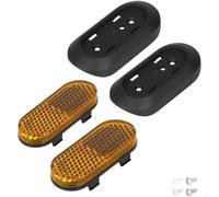 Side Reflector Mounting Base For Xiaomi 6 Lite Electric Scooter With Reflective Strips For Night Safety And Easy Installation Black Abs Material Accessory Kit(C)