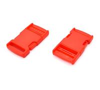 Side Release Buckles Clips for 20 mm Webbing, Luggage, Back Pack/Rucksack, Straps (Red, 2 pieces)