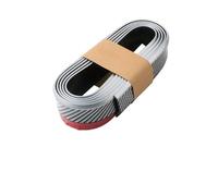 Side Skirt Cars Protector Car Side Skirt Front Bumper Lip Splitter Spoiler Rubber Protector Body Trim Strip(D silver)