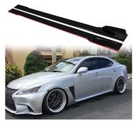 Side Skirt Extension Lip For Mitsubishi For Lancer For Evolution For Eclipse Car Side Skirt Splitter Spoiler Lip Rocker Panel Body Kit Winglet Step(Black With Red Side)