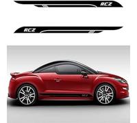 Side Skirt Stickers for Peugeot RCZ, Car Body Stripe Decal Accessories,Black