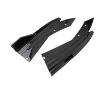 Side Skirt Wrap Angle Splitter Car Rear Bumper Spoiler Lip Carbon Fiber Wing Trim Protection Anti-crash Diffuser Universal Pair(2PCS Black)