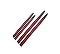 Side Skirts 4PCS Universal Car Body/Side Door Anti-collision Anti-scratch Decoration Protective Adhesive Strip Car Sticker Full Black(Black red)