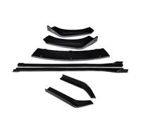 Side Skirts Car Front Bumper Lip Body Kit Chin Spoiler Protector Side Skirts Extensions Rear Wrap Angle For Vw For Magotan B7 2012 2013-2016(Gloss Black)
