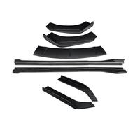 Side Skirts Car Front Bumper Lip Body Kit Chin Spoiler Protector Side Skirts Extensions Rear Wrap Angle For VW For Passat B7 2011 2012-2015(Matte Black)