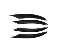 Side Skirts Edge Guards For Benz C Class W205 S205 A205 C205 C200 C220d C300 2018-2021 Fog Light Canard Front Bumper Splitter Spoiler(Carbon Look B)