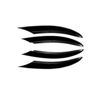 Side Skirts Edge Guards For Benz C Class W205 S205 A205 C205 C200 C220d C300 2018-2021 Fog Light Canard Front Bumper Splitter Spoiler(Black B)